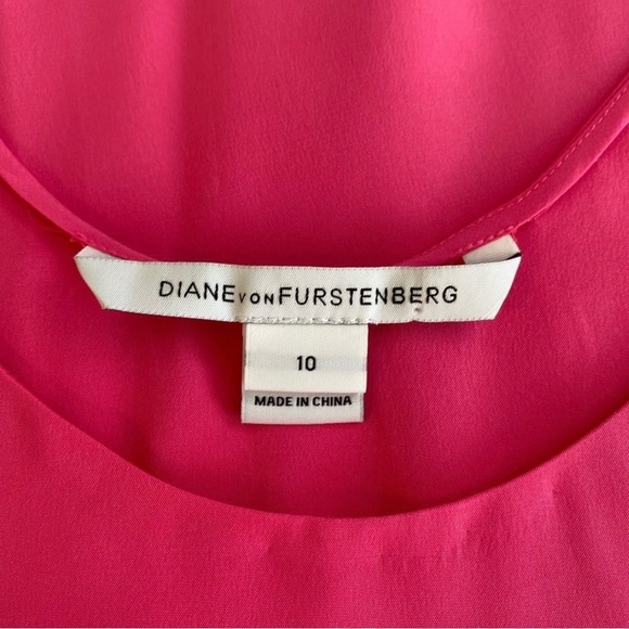 Bright pink Dianne vonfurstenberg silk blouse - Picture 9 of 10